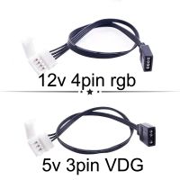 ARGB 5V 3Pin / 12v 4pin RGB Strip Connector No Soldering for MSI A SUS ASRock AURA LED for ws2812b / 5050 3528 rgb strip light