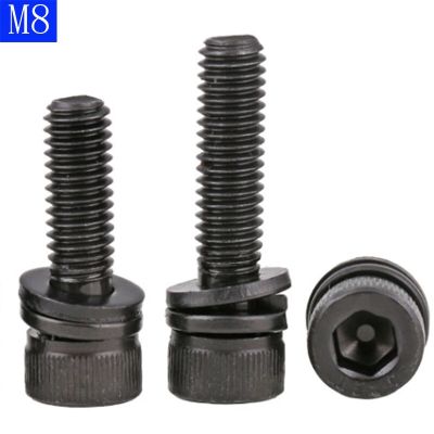 M8 x 1.25 ( 8mm ) HIGH TENSILE 12.9 STAINLESS SEM SOCKET HEAD CAP SCREW + FLAT / SPRING WASHER Nails  Screws Fasteners