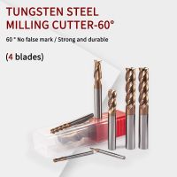 End Mill HRC60 4 Flute 1Mm 3Mm 6Mm 8Mm 10Mm 12Mm 16Mm 20Mm Alloy Carbide Tungsten Steel Milling Cutter Metal Cutter CNC Tools