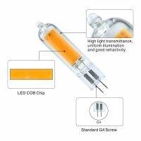 หลอดไฟแบบแทนที่สปอตไลท์แอลอีดีความสว่างสูง6W 9W 12W G4อบอุ่นสีขาว/เย็น Lampu Gantung Kristal COB สีขาวหลอดไฟ AC 220V 240V