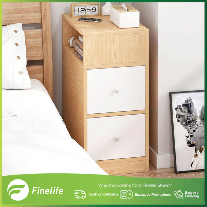 EXINHOME Nordic Simple Modern Bedside Storage Wooden Bookcase