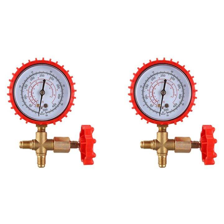 2X Refrigerant Pressure Gauge Air Conditioning Recharge Pressure Gauges