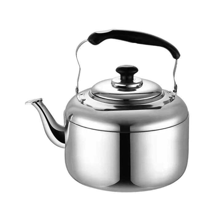 กาต้มน้ำชาเตากาน้ำชาเตาเสียงหวูดหม้อสแตนเลสก๊าซเดือดหม้อกาต้มน้ำตั้งแคมป์ร้อนเสียงกาแฟ-คลังสินค้าพร้อม