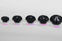 20pcs 18mm 21mm 23mm 25mm 30mm high quality black plastic safety toy dog nose with hand press washer for plush doll findings