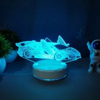 Sports Car Colorful Night Light Bedroom Bedside Lamp Computer Desktop Decoration Table Lamp Bar E-Sports Room KTV Atmosphere Light 【SEP】