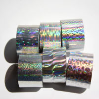 120Mroll Clear Transfer Foil For Salon Holographic Broken Glass Hot Stamping Nail Stickers Press On Paper