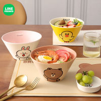 【 Line Friends】กล่องเซรามิกมาใหม่ชามราเม็งชามก๋วยเตี๋ยวเครื่องใช้บนโต๊ะอาหารในบ้านหอพักของขวัญ