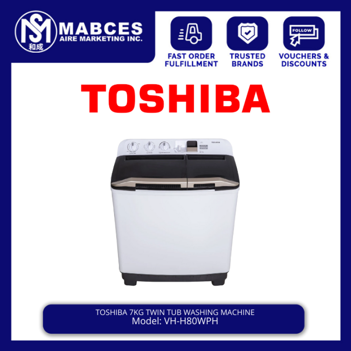 Toshiba 7kg Twin Tub Washing Machine VHH80WPH Lazada PH