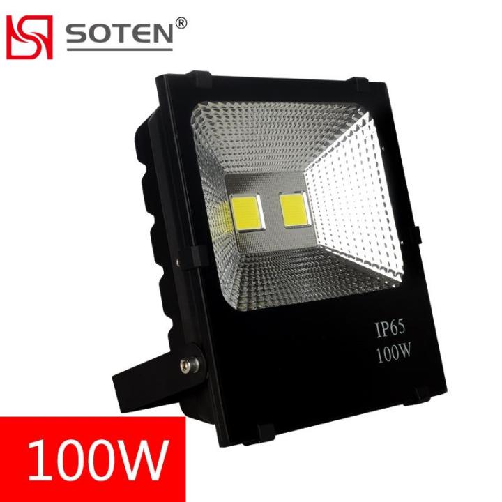 first-lightสปอร์ตไลท์-led-100w-แสงสีขาว-daylight-6500k-ฟลัดไลท์-spotlight-floodlight-แอลอีดี-ใช้ไฟบ้าน-220v