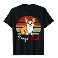 Smiling Corgi Dog Love Dad Mom T Shirt Funny Cartoon Print Tshirt Man Family Tees Gildan Spot 100% Cotton