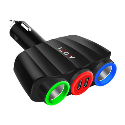 [COD] ชาร์จไฟในรถมีน้ำหนักเบาเป็นหนึ่งเดียวกับสองมัลติฟังก์ชั่ USB อะแดปเตอร์ชาร์จไฟในรถ