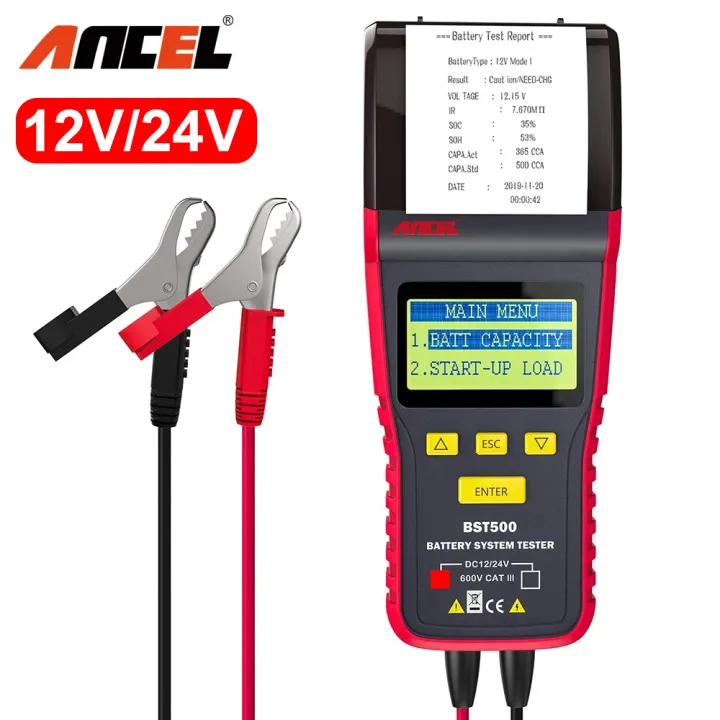 Ancel BST500 12V/24V Battery Tester Digital Cranking&Charging System