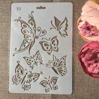 1Pcs 27.5X19cm Butterfly DIY Craft Layering Stencils Painting Scrapbooking Stamping Embossing Album Paper Card Template Rulers  Stencils