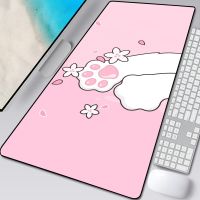 แมว Mouse Pad Assembly ศิลปะเมาส์ Pad สีชมพูน่ารัก Kawaii คอมพิวเตอร์เกมคอนโซลคอมพิวเตอร์พรมแป้นพิมพ์ตารางแผ่น XXX 90x40 Mause Pad