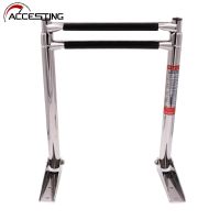 2 Step Stainless Steel Marine Boat Telescoping Ladder Swim Over Platform Folding Ladders 600x270 mm