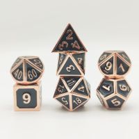 【✆】 โลหะลูกเต๋า DND D4 D6 D8 D10 D12 D20 Polyhedron TRPG ชุดลูกเต๋าเกมกระดานความบันเทิงเกมลูกเต๋า