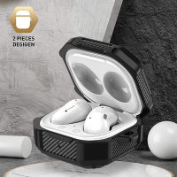 สำหรับ Galaxy Buds Pro (2021) /Galaxy Buds Live (2020),เครื่องจักรเต็มรูปแบบทนทานฝาครอบป้องกันพร้อม Carabiner (สีดำ)