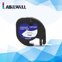 【HOT SALE】 Mongo MALL Labelwell เทปฉลาก12มิลลิเมตร12267สีดำบนล้างเข้ากันได้สำหรับ DYMO LetraTag เทป LT12267ฉลากพลาสติกชง12267