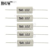 ♙ 10PCS 5W Cement resistance 0.1 10k ohm 0.33R 1R 10R 100R 0.22 0.33 1 10 100 1K 10K ohm Cement resistor