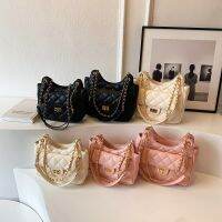 This Years Popular Small Bag Womens Classic All-Match Diamond Embroidery Thread Underarm Bag Fashionable Atmospheric Chain Messenger Bag Texture Women 【AUG】