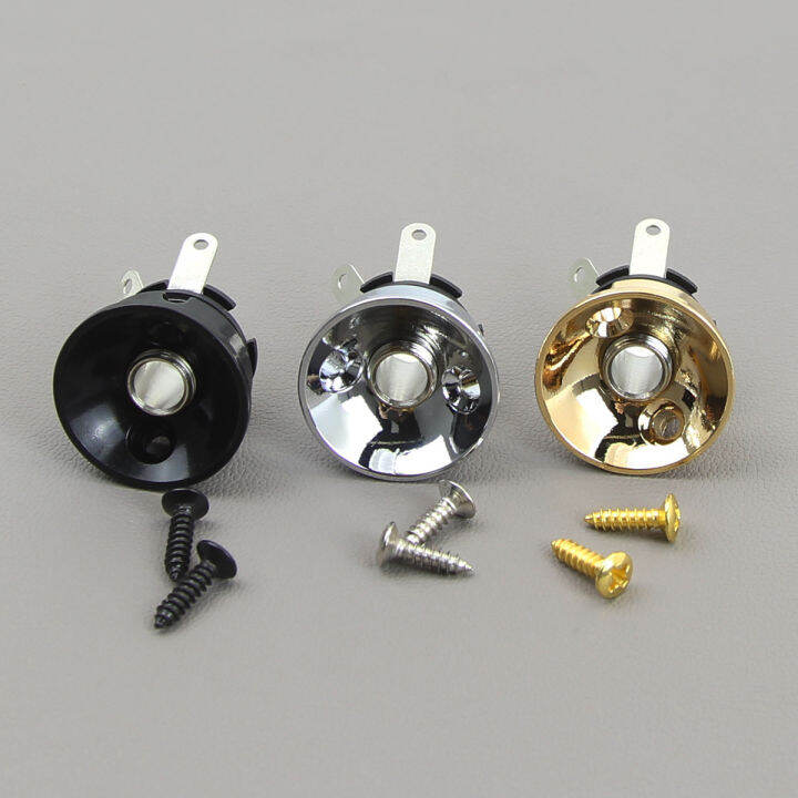 FLEOR Copper Guitar Jack 1/4" with an Modern Electrosocket Jack Mount