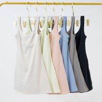 LULUWomen Summer Breathable Comfortable High Elastic Built-in Leggings Sports Open Back Tennis Dress Dress