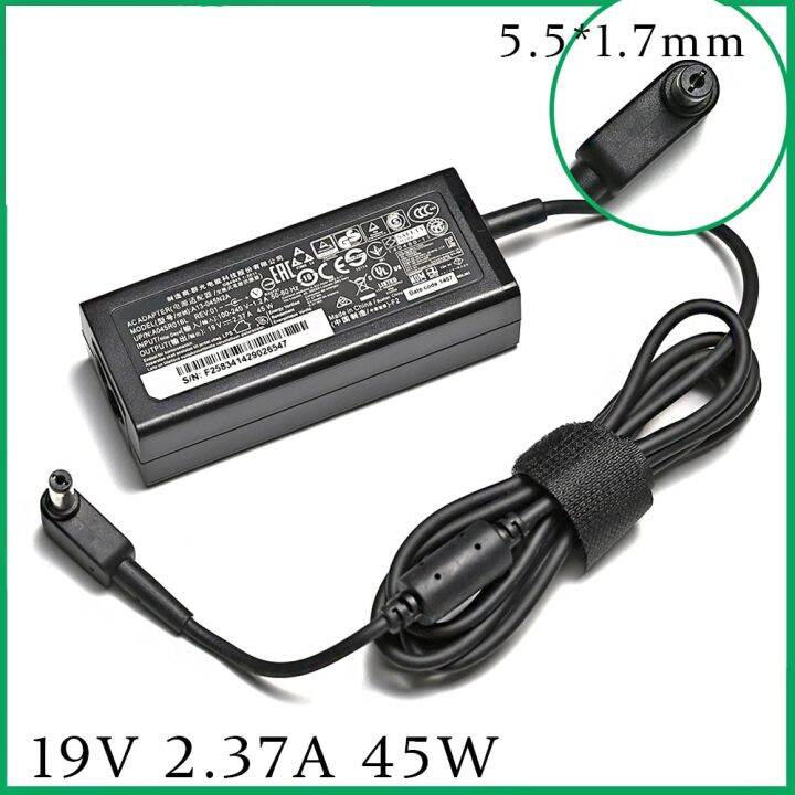 ที่ชาร์จอะแดปเตอร์สำหรับแล็ปท็อป19v-2-37a-5-5-1-7mm-45w-acer-aspire-3-a314-31-a515-51-3509-e5-573-516d-series-แหล่งจ่ายไฟโน้ตบุ๊ค-yuebian