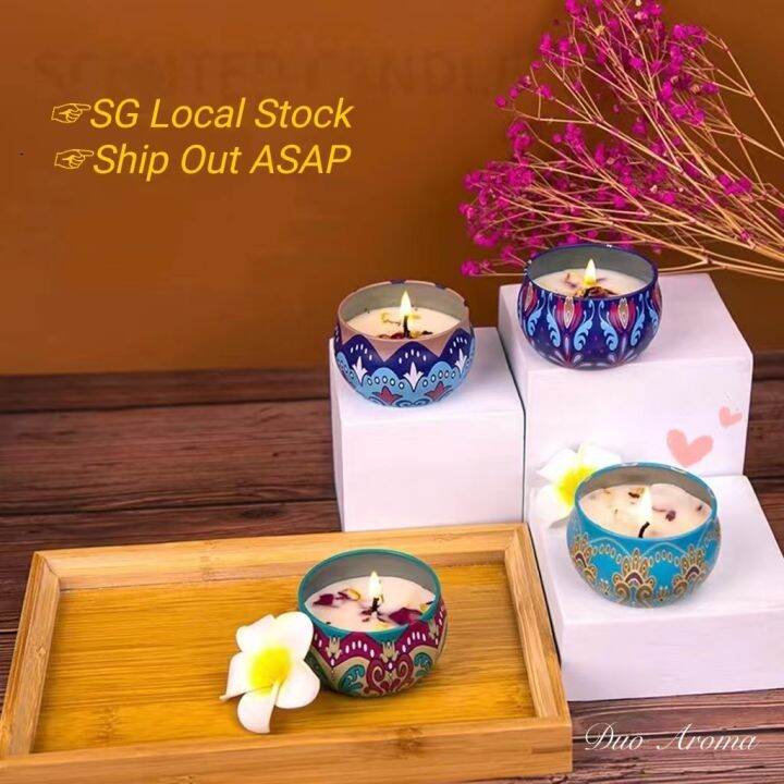 SG Ready Stock/Duo Aroma /High Quality Scented Candles 2.2OZ Gift Set Scented Candles for