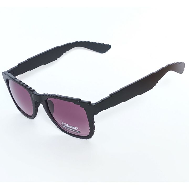 cheappyshop-แว่นกันแดด-ป้องกัน-uv400-รุ่น-wayfarer-pixel-สีดำ-แว่นแฟชั่นผู้ชาย