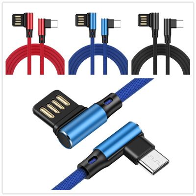 USB Type C 90 Degree L Type-c 3.1 Data Cord Charger Usb-c USBC TypeC 2.1A 2A Fast Charging Usb C Cable for Samsung Xiaomi Huawei Docks hargers Docks C