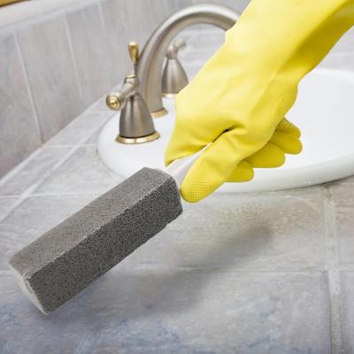 แปรงทำความสะอาดห้องน้ำ Pumice แปรงขัดห้องน้ำ Seat Toilet Stain Remover Pumice Cleaning Stone With Handle Bathroom Cleaning Tools
