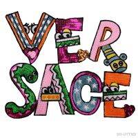 【CW】❏✣  New Iron on Color Letters VER-SACE Patches for Clothing Womans T Shirt Applique Embroidered Fabric Stickers