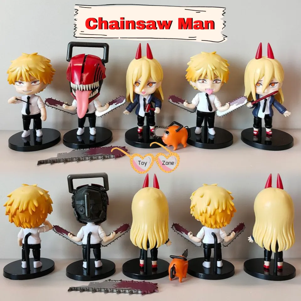 6 Pack Anime Chainsaw Man Action Figure Denji Power Pochita Pvc Model Toys  Cake Toppers Desktop Decorations Collectibles Fans Gifts