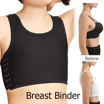 Front Zipper Chest Binder Breathable Breast Binder Zipper Up Super