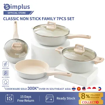 Cooking Pot,Non Stick Saucepan With Lid Durable Carote Pot Baby  Complementary Food Small Pot for Home Kitchen (18cm)
