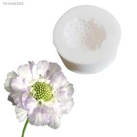 № Scabiosa Stamen Heart Flower Veiner Silicone Mold Fondant Sugarcraft Gumpaste Resin Clay Water Paper Cake Decorating Tools M2396