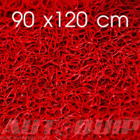 DIFF พรมเช็ดเท้า พรมดักฝุ่น พรมยางไวนิล หนาพิเศษ 13 MM. (PVC FLOOR MAT) ขนาด 90X120 CM. สีแดง