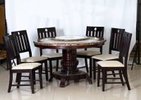 FURNITURE ชุดโต๊ะอาหาร KENTON 130 Cm// MODEL: DS-M618-B03 ดีไซน์สวยหรู สไตล์เกาหลี โต๊ะหน้าหินอ่อน 6 ที่นั่ง สินค้ายอดนิยมขายดี แข็งแรงทนทาน ขนาด 130x80x76 Cm