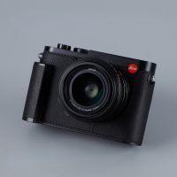 สำหรับ Leica Q Q2 QP Typ116 Hgrip ฐานกล่องเคสโทรศัพท์กันกระแทก Hwork กล้องถ่ายรูปกล่องกระเป๋าหนังวัวหนังสัตว์แท้