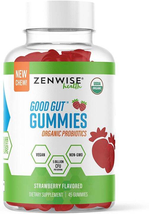 Zenwise Probiotic Gummies 5 Billion CFU of Digestive Probiotic for