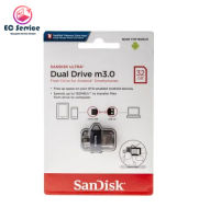 EC Service Flash SANDISK (SDDD3-032G-G46) Black Ultra Dual USB 3.0 32GB 64GB แฟรชไดร์ฟ USB 3.0 ขนาดความจุ 32GB 64 GBสินค้าแท้ทุกชิ้น