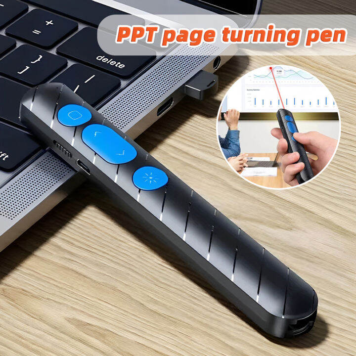 PPT Laser Pointer Clicker 100m Long Range Remote Control USB PowerPoint