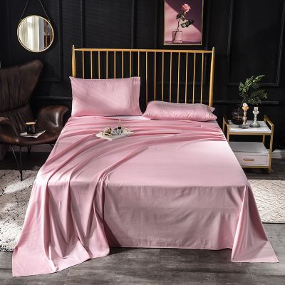 600TC Egyptian Cotton Luxury Solid Color Bed Sheet Bedsheet Flat Sheet Linens Bedding Sheets Pillowcase Soft Warm Home Textile s