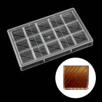 Diy Square Diagonal Stripes Candy Bar Polycarbonate Chocolate Mold Confectionery Tools For Decorating Cakes  Baking Pastry Tools Traps  Drains