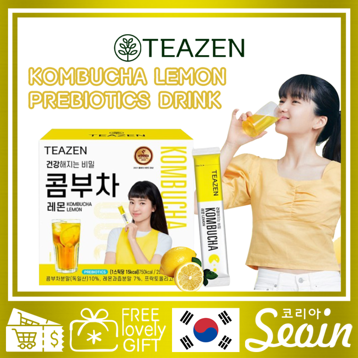 TEAZEN Lemon Kombucha Tea x Kim Tae-ri - Healthy Prebiotics Drink 5g ...