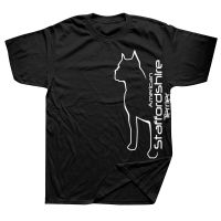 American Staffordshire Terrier Dog Dad T Shirts Graphic Cotton Streetwear Short Sleeve O-Neck Harajuku T-Shirt