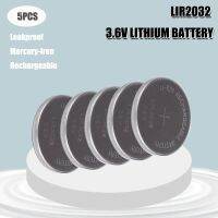 คุ้มค่าที่ซื้อออนไลน์5ชิ้น3.6V LIR2032 Lir 2032ลิเธียมไอออนชาร์จไฟได้40มิลลิแอมป์ต่อชั่วโมงเปลี่ยนเซลล์ Li-Ion สำหรับ CR2032 CR 2032