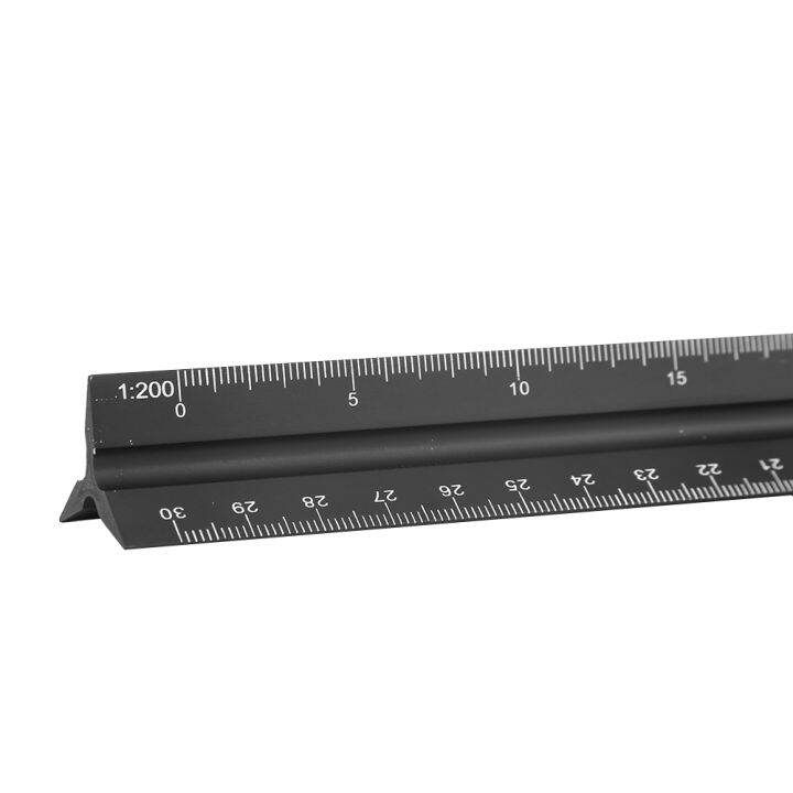 30cm Aluminum Alloy Triangular Scale Ruler Engineer Architect Drafting
