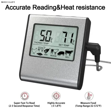 Accurate Fast Digital Smoker Meat Thermometer with Timer and Backlit -  China Meat Thermometer and BBQ Thermometer price