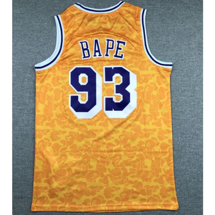 A Bathing Ape x M&N Los Angeles Lakers Jersey Shorts - Orange